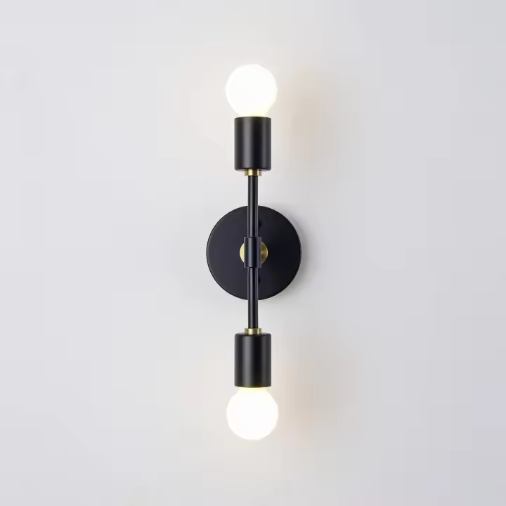 Candelabro de pared minimalista moderno de 2 luces, accesorio de luz de doble cara para pared y techo, iluminación de decoración del hogar - 1