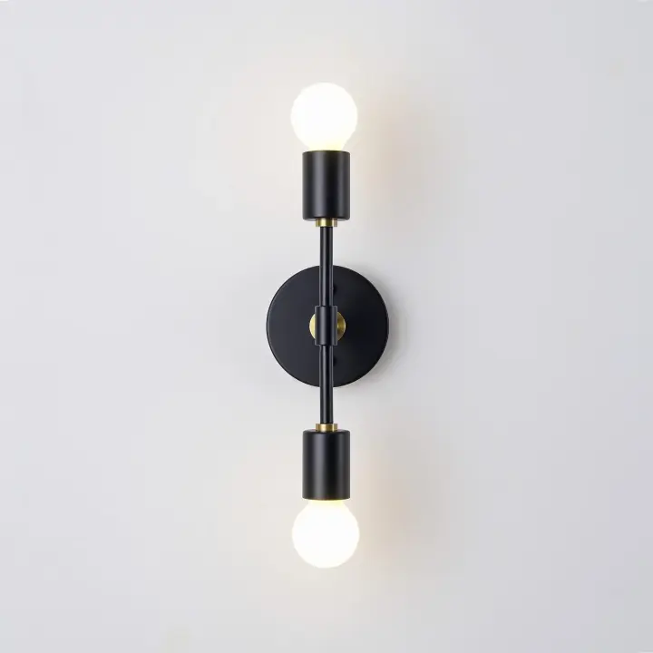 Candelabro de pared minimalista moderno de 2 luces, accesorio de luz de doble cara para pared y techo, iluminación de decoración del hogar - 1