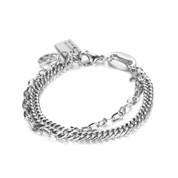 Pulsera de Maple de Titanium de Doble Capa Estilo minimalist personalizado - 1