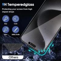 Protector de Pantalla de Privacidad de Cobertura Completa para iPhone 11 12 13 14 15 Pro Max 8 Plus Mejor Vidrio Anti-espía 8K para iPhone 16 PRO XR XS MAX. - details 2