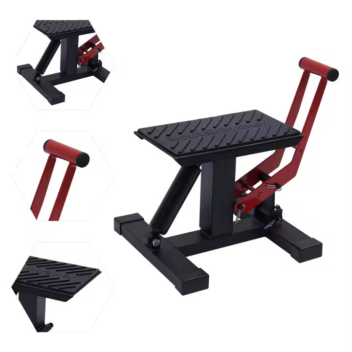 Soporte de elevación hidráulico para motocicleta, Gato de elevación de acero Universal, carga máxima de 150 kg - 1
