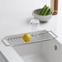 Estante de almacenamiento retráctil para fregadero de cocina, escurridor de trapo, filtro de platos para el hogar, estante de almacenamiento de frutas y verduras - details 4