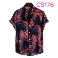 Camisa ajustada de manga corta para hombre, ropa informal con estampado grande, novedad de verano, 2021 - details 28
