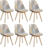Silla Nórdica Multicolor con Resaldo Estilo Patchwork para Cocina BH29mf-4 - details 21