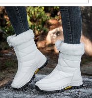 Botas de nieve impermeables con cremallera para mujer, botines cálidos de felpa, de algodón, de alta calidad, para exteriores, Invierno - details 19