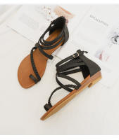 Sandalias de cuña para mujer, nuevas, versátiles, con punta abierta, tallas grandes, con faldas, zapatos romanos. - details 9