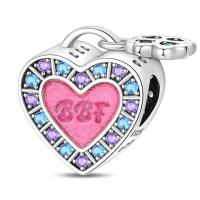 Abalorio Original de Plata de Ley 925 para mujer, abalorio de alta calidad adecuado para pulsera DIY, cuentas de amor para el Día de San Valentín, regalos de joyería para fiesta, nuevo - details 47