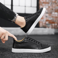 Zapatos Casuales de Moda Versátil Superficie de Cuero de Microfibra Estilo Plano de Fondo Blanco - details 2