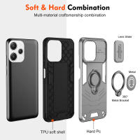 KEYSION-funda de armadura a prueba de golpes para Xiaomi Redmi 12, 4G, 5G, anillo de protección de cámara deslizante, soporte de teléfono, cubierta trasera para Redmi 12 5G - details 6