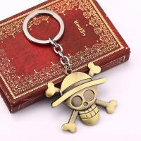 LLavero de Anime One Skull para hombre, sombrero de paja, Pirates Piece, Crew Luffy, regalo - details 0