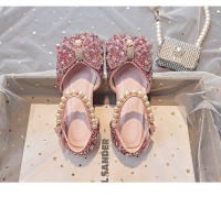 Zapatos de princesa de cristal plano para niños, modelo de anfitrión de escenario de actuación, compañero de clase de pasarela - details 21