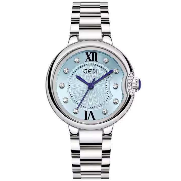 Relojes de pulsera impermeables exquisitos de lujo ligeros, relojes de pulsera de acero de nicho de moda relojes de mujer - 1