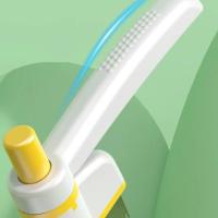 Peine para depilación de mascotas con botón de liberación, peine con pasador plano, cabezal giratorio de 360 grados, removedor de pelo para perros, mango ergonómico para desenredar - details 13