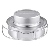 TOMSHOO-Acero inoxidable portátil para acampar, soporte cruzado y tapa para estufa de Alcohol, supervivencia al aire libre, con asas plegables - details 0