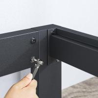 Arnav Cama 135x190 cm - Altura 26 cm - Somier de plataforma de metal con soporte de listones de madera - Negro - details 5