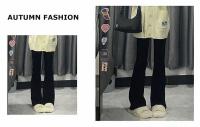 Korean Black Flare Jeans Women Vintage Y2K Denim Pants High Waist Slim Fit Stretch Tall and Thin Casual Solid Lady Trousers - details 2