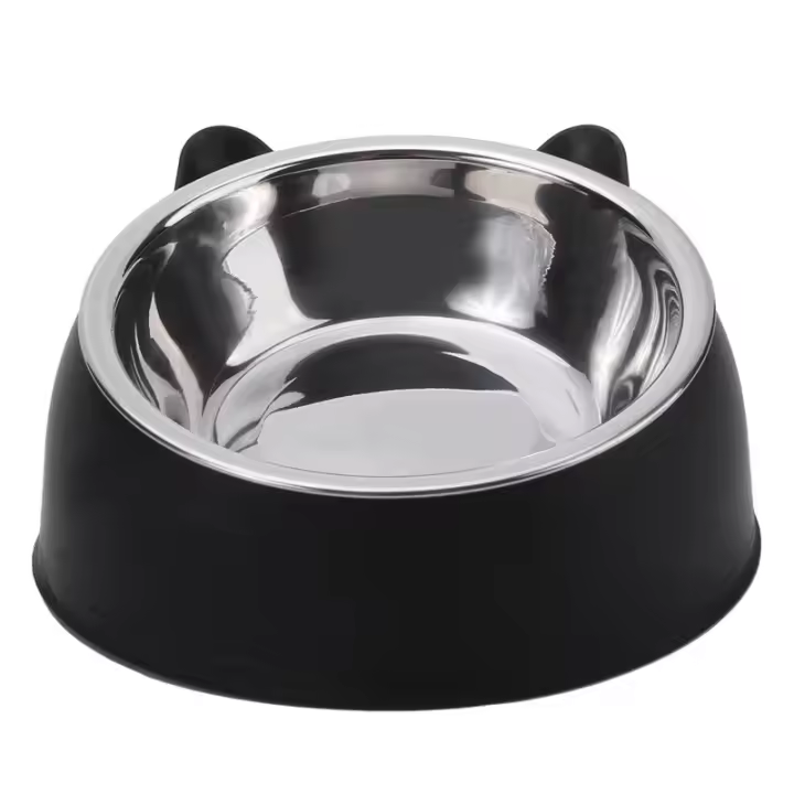 Bol para Mascotas de 100ML, Elevado, 15 Grados, Base de Ciblo Antideslizante para Cachorros - 1