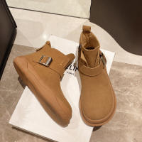 Nuevas botas planas casuales retro con hebilla de cinturón - details 19