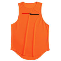 Muscleguys-Camiseta sin mangas de malla para hombre, Camiseta holgada transpirable para entrenamiento de trotar, Verano - details 17