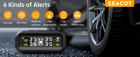 Sistema de Monitoreo de presión de neumáticos TPMS Solar, Edición Profesional (0-87 PSI), 4 sensores, carga Solar y USB, pantalla LCD, 6 modos de alarma, adecuado para coche, RV, SUV, MPV y sedanes - details 0