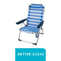 Tumbona plegable de playa Reclinable en 3 posiciones, 188x58x30 cm, peso máximo 110 kg - details 4