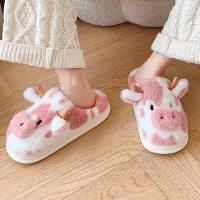 Pantuflas De Algodón Con Punto Para Mujer Invierno Pantuflas De Interior Cálidas Con Suela Gruesa Y Peluche Cierre Pull on Talla Verdadera - details 3