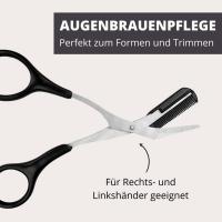 Tijeras para cejas con peine para recortar las cejas y las pestañas para mujeres y hombres - details 3