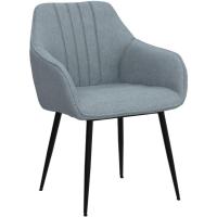 Pack de 2 Sillas de Comedor Sillas Decorativas Tapizadas en Lino Sillas de Cocina con Respaldo Reposabrazos y Patas de Metal para Salón 59,5x56,5x81 cm - details 3