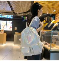 Mochila coreana de gran capacidad para estudiantes de secundaria y universidad, nueva mochila láser versátil de estilo japonés - details 13