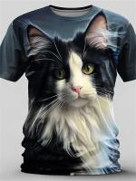 Camisetas con estampado 3D de animales y caballos para hombre y mujer, camisetas informales de talla grande para deportes divertidos de calle, mangas cortas transpirables de secado rápido - details 4