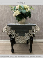 Mantel cuadrado de tela blanca, cubierta de comedor de encaje bordado, mesa Juppe wer, manteles elegantes, toallas - details 1
