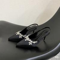 Cadena de diamantes de imitación tacones altos nuevo temperamento puntiagudo bolsa de banquete francés sandalias de cabeza zapatos individuales vacíos - details 34