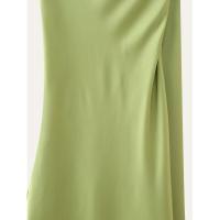 BUNO-Vestido de fiesta con cinta de raso y cuello Halter para mujer, vestidos elegantes sin espalda y con hombros descubiertos, batas lisas para primavera 2025 - details 25