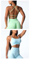 Sujetador invencible sin costuras para mujer, ropa interior deportiva de licra, elástica, transpirable, mejora el pecho, ocio - details 1