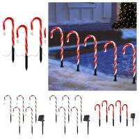 Lámpara Solar de bastón de caramelo, luces solares de atmósfera, iluminación de paisaje, lámpara de jardín de Navidad, LED ESTRELLADO - details 2