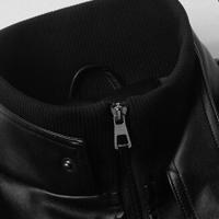 Chaqueta de cuero para hombre, chaqueta delgada de estilo Punk, los mejores regalos para el padre - details 7