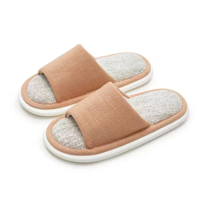 Zapatillas de lino grueso para verano, frescas, para mujer, primavera y otoño, para casa, pareja, interior, piso de madera, cuatro estaciones, zapatillas de algodón y lino para hombre - 1