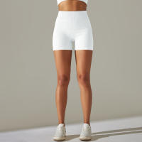 Hamidou-pantalones cortos de Yoga para mujer, Shorts deportivos de cintura alta, sin costuras, con realce de glúteos, para gimnasio, entrenamiento de verano - details 29