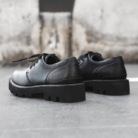Zapatos casuales de cuero para hombre con punta redonda y talla grande, con aumento de 5,5 cm. - details 9
