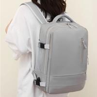 Mochila de viaje de gran capacidad para mujer, bolso de día informal, impermeable, antirrobo, con correa de equipaje y puerto de - details 29