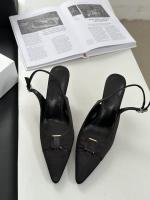 Temperamento francés bolsa cabeza sandalias nueva trasera stiletto vacío tacones altos socialite cabeza puntiaguda boca poco profunda zapatos individuales - details 16