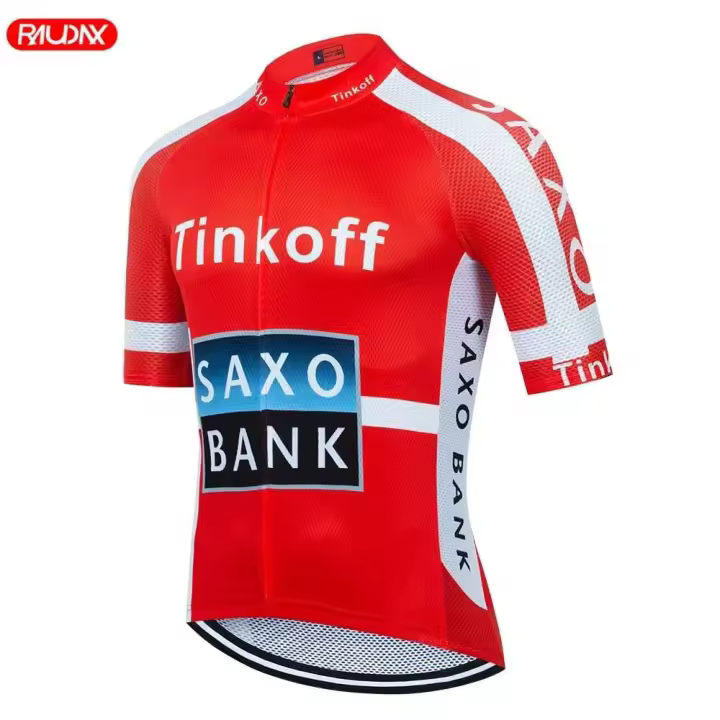 Conjunto de maillot Tinkoff Saxo Bank, traje de ciclismo de verano transpirable, triatlón de ciclismo de montaña - 1