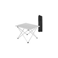 Mesa de Camping Plegable de Jardín de Trabajo de Balcón Aluminio, con Bolsa, Altura Ajustable, 90x52,2X (45-69) cm - details 10