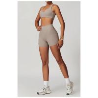 Fiess Sujetador de yoga para mujer, parte de atrás bonita, top deportivo de nailon, sujetador cruzado sexy transpirable, adecuado para gimnasio de mujer - details 6