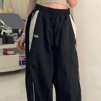 Pantalones Jogger Retro de Cintura Alta para Mujeres Cintura Elástica, Ancho Excessivo, Estilo Hip Hop - details 8