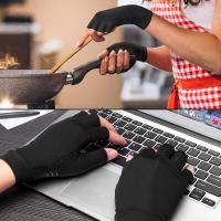 1 par de guantes deportivos de compresión antideslizantes sin dedos - details 0