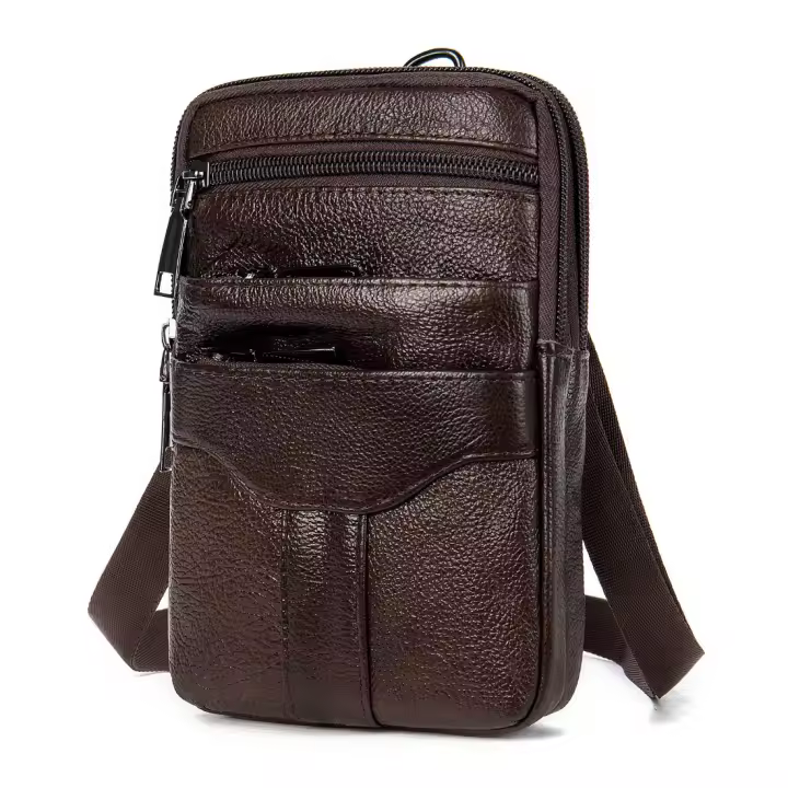 Bolso de hombro de cuero, bolso de hombre - 1