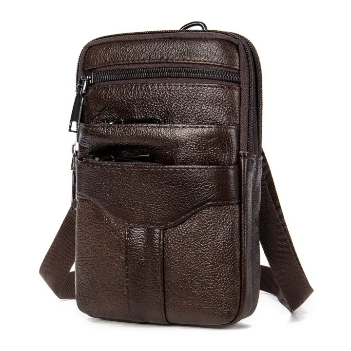 Bolso de hombro de cuero, bolso de hombre - 1