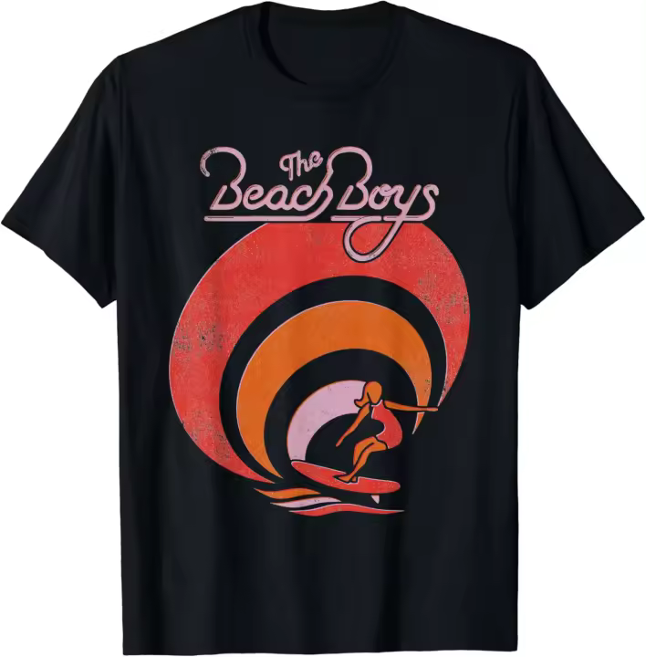 Camiseta negra de algodón con cuello redondo para niños y niñas, Top de moda para playa, surfista - 1