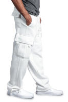 Pantalones deportivos sueltos para hombre, pantalones casuales con encaje, cintura elástica, bolsillo, color sólido - details 12